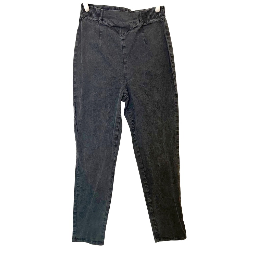 Denim and co.‎ Medium Black 80's Western High waist elastic v yoke pull on pants